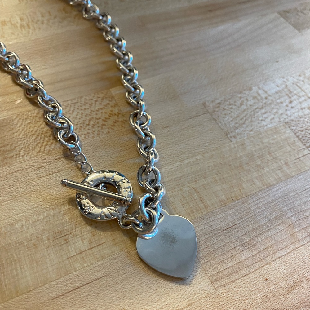 Tiffany & Co. sterling silver heart toggle necklace